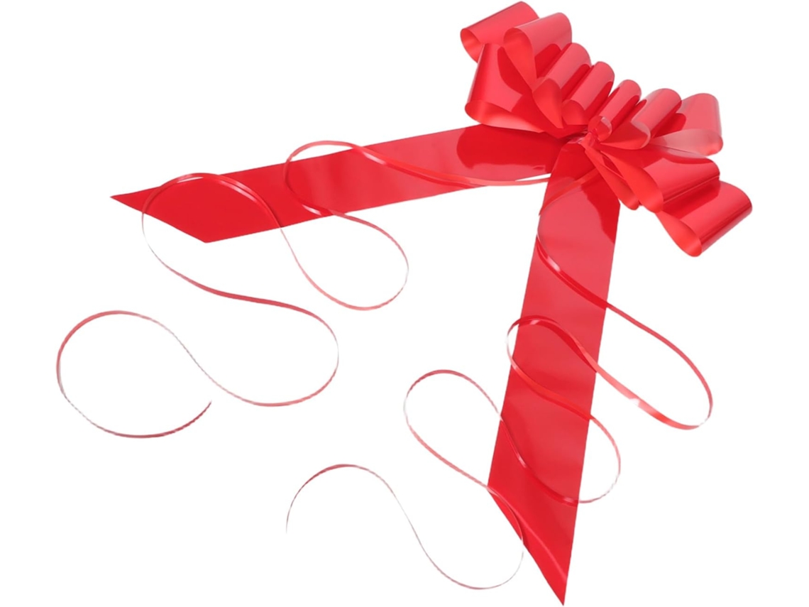 Laço Decorativo Grande De Pvc Vermelho Para Carro De Casamento, 79 Cm (31 Polegadas)