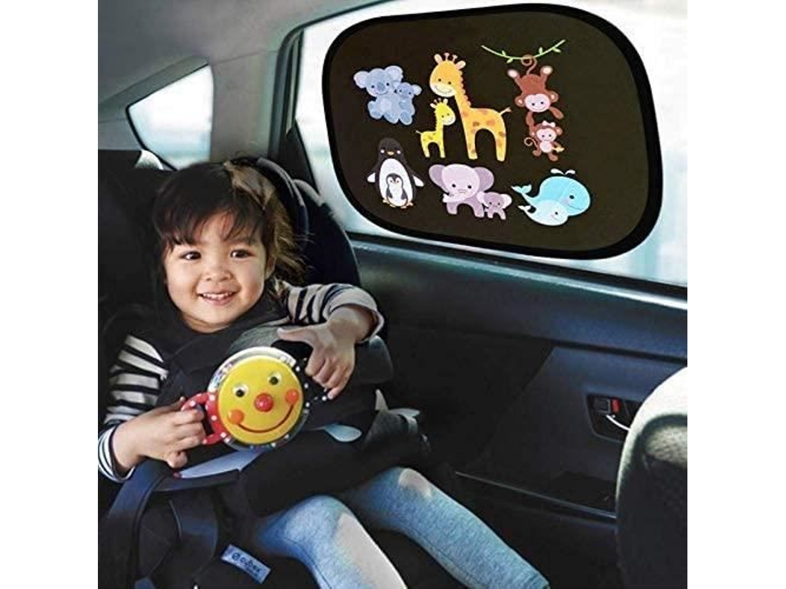 1 Par de Guarda-Sol para Carro para Bebês e Crianças Proteção Solar Contra Raios Uv e Raios Uv Universal 1722