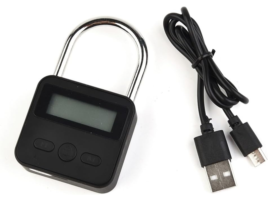 Temporizador De Metal Com Trava, Tela Lcd Multifuncional E Função De Temporizador (99).
