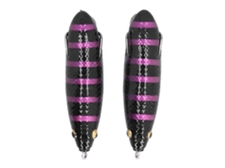 Fishing Soft Bait (bionic Lure, Worm Design) Worm-shaped Silicone Bionic Bait Worm-shaped Fishing Lure (sold In Pairs) Purple Striped Black