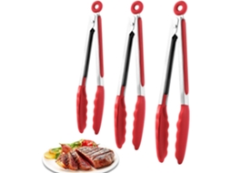 Utensílios De Cozinha Domésticos – Conjunto 3 Peças Antiaderentes, Pinça De Cozinha, Pinça Para Alimentos Com Silicone