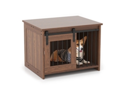 Móvel para casinha de cachorro NORTHIX com porta deslizante de metal e madeira 80x60x60 cm