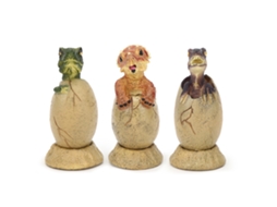 Mali 3pcs Modelo de Ovos de Dinossauro com Base Brinquedo Educativo Cute para Crianças Presente