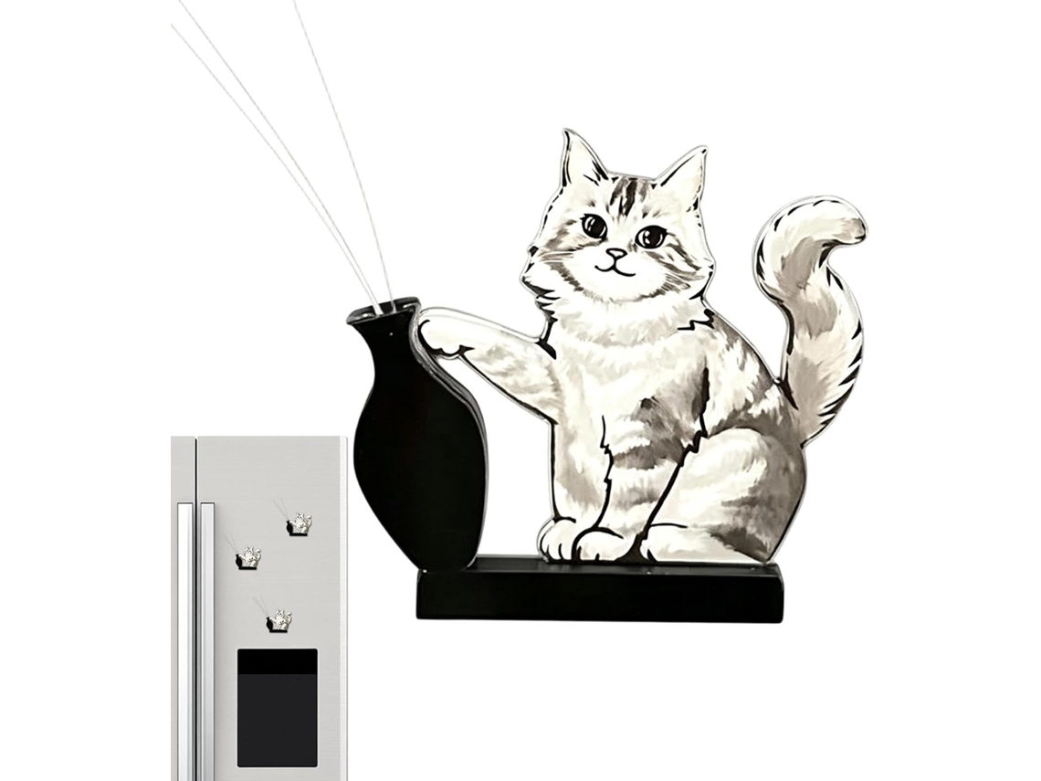 Adorável Gatinho Magnético Em Acrílico Para Decoração De Casa |
