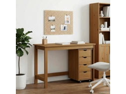 Vidaxl Conjunto De Mesa E Armário 2 Unid. Castanho Mel