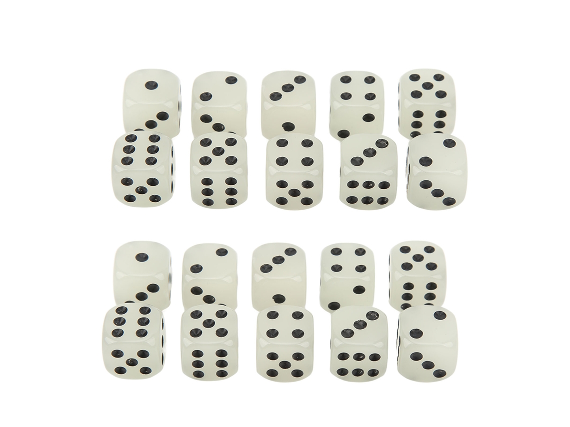 Dados Luminosos de Plástico Grandes 6 Lados Business