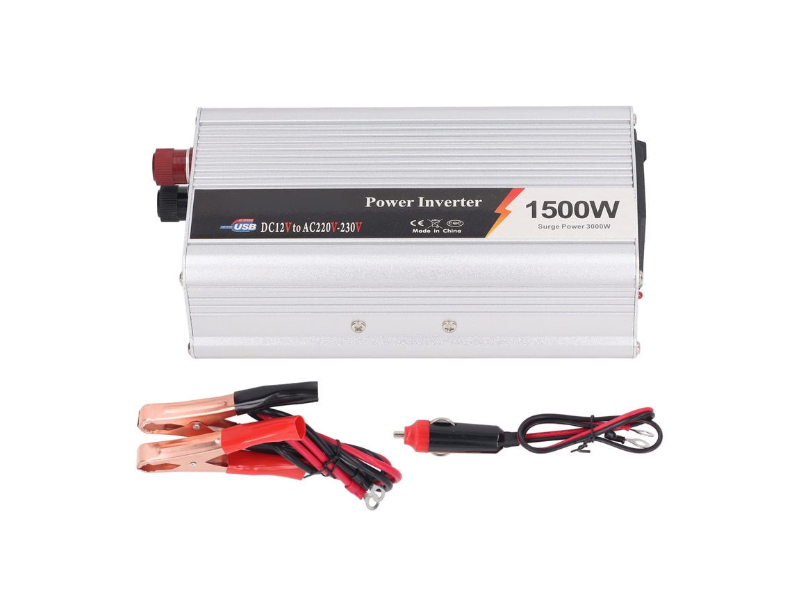 Inversor De Onda Senoidal Modificada 1500w 3000w Pico Dc12v Para Ac220-230v Com Usb Para Carro