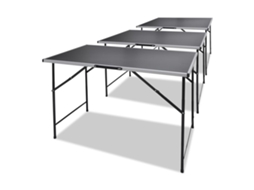 Vidaxl Mesas De Campismo/trabalho 3 Pcs Dobráveis
