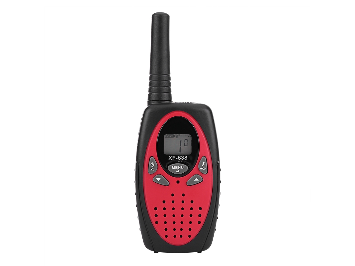 Conjunto De Rádio Intercomunicador Walkie Talkie 22 Canais Bidirecional Com Alcance De Até 3 Km Para Crianças Vermelho Brilvibera