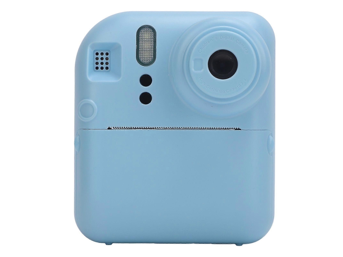 Máquina Fotográfica Instantânea Com Ecrã Ips De 2,4 Polegadas E Impressão Térmica Azul Para Crianças