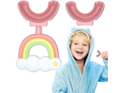 Escova de Dentes Infantil em Formato U com Cabeça Dupla Silicone Extra Macio, Livre Bpa e Qualidade Alimenta R. GOKOCO