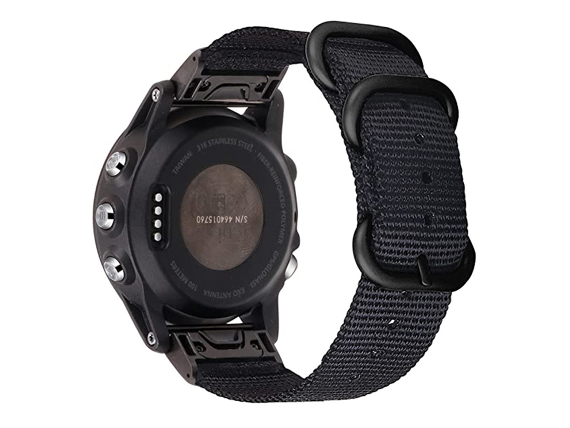 Bracelete de Aço Inoxidável 22Mm Três Voltas para Garmin Fenix 7/6 Pro/Forerunner 935/945 Preto