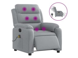 Electric Massage Recliner Chair, Electric Massage Recliner Chairs Vidaxl Cinzeto Tecido