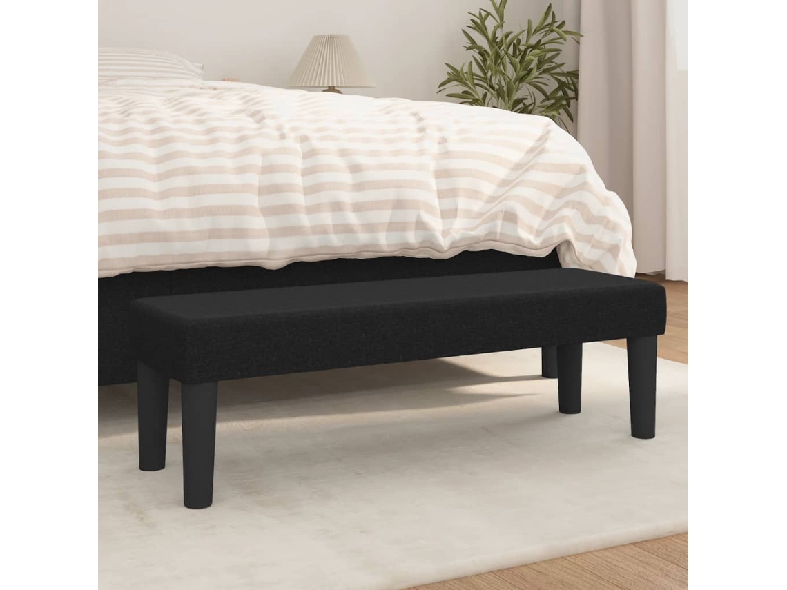 Vidaxl Banco 100x30x30 Cm Tecido Preto
