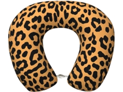 Travesseiro de Viag Espuma Viscoelástica com Estampa Girafa Suporte para o Pescoço 100 % Poliéster Premium