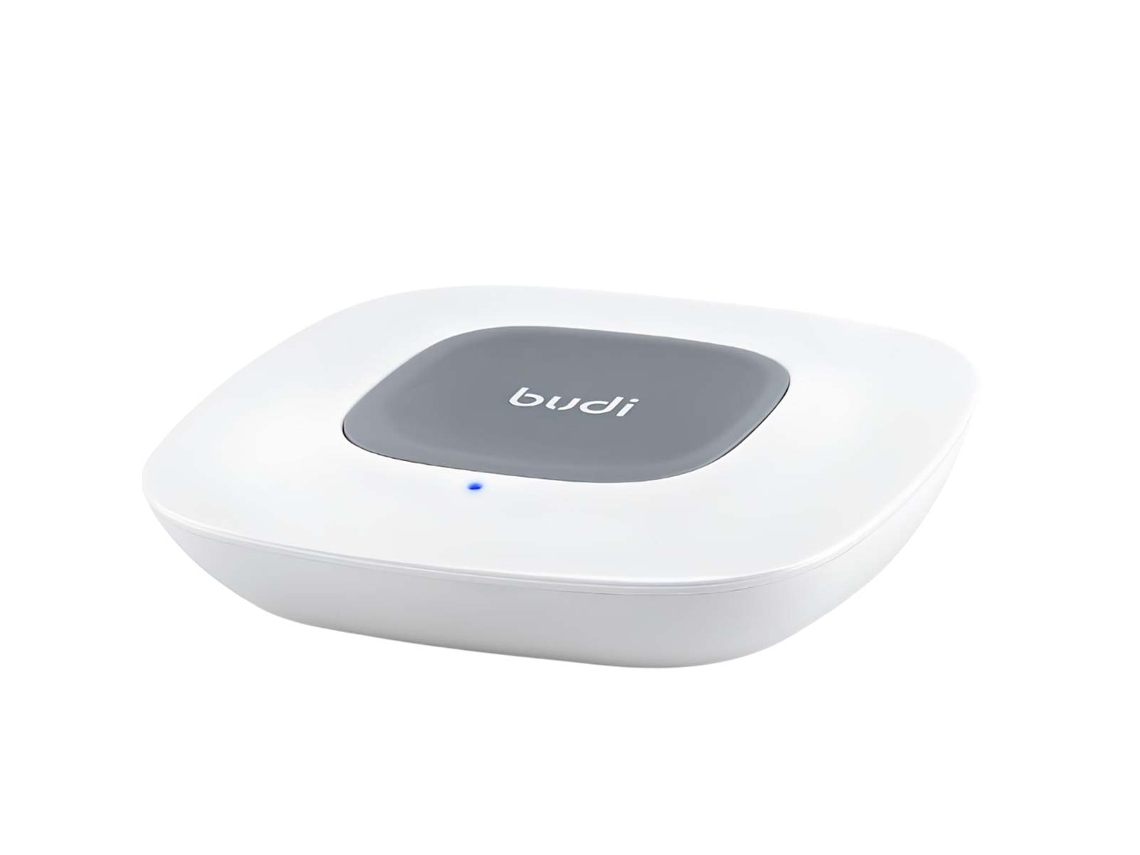 Budi Carregador Sem Fios Qi 5 W Com Dupla Porta Usb-a E Indicador Led Branco