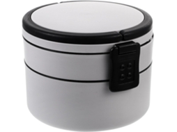 Lancheira Bento De Plástico, Design Portátil, Dupla Camada, Própria Para Micro Ondas, Compartimentos Separados, Grande