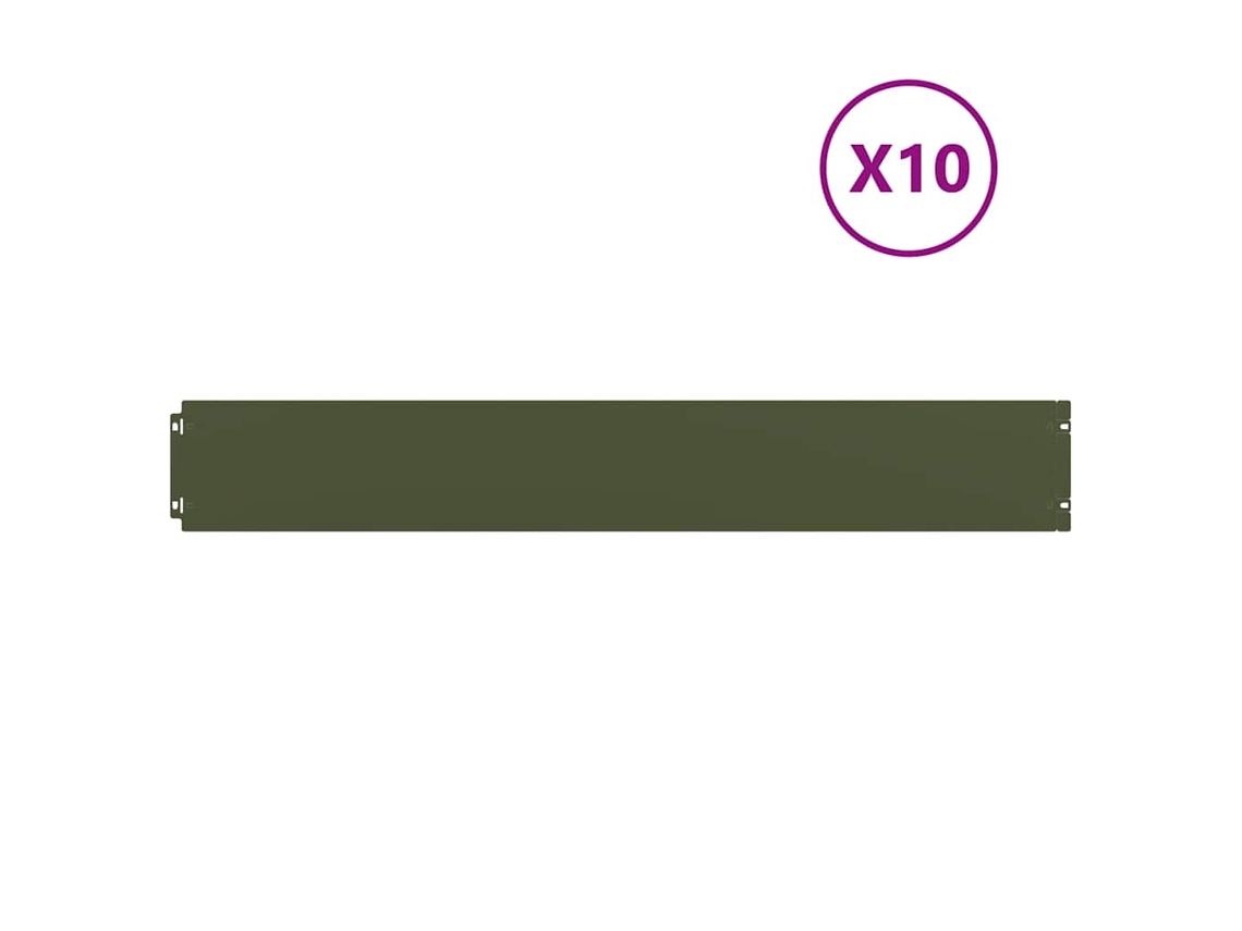 Lawn Edging, Lawn Edgings Vidaxl Branco Aço (15 X 103 Cm)