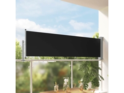 Vidaxl Toldo Lateral Retrátil Para Pátio 80x300 Cm Preto