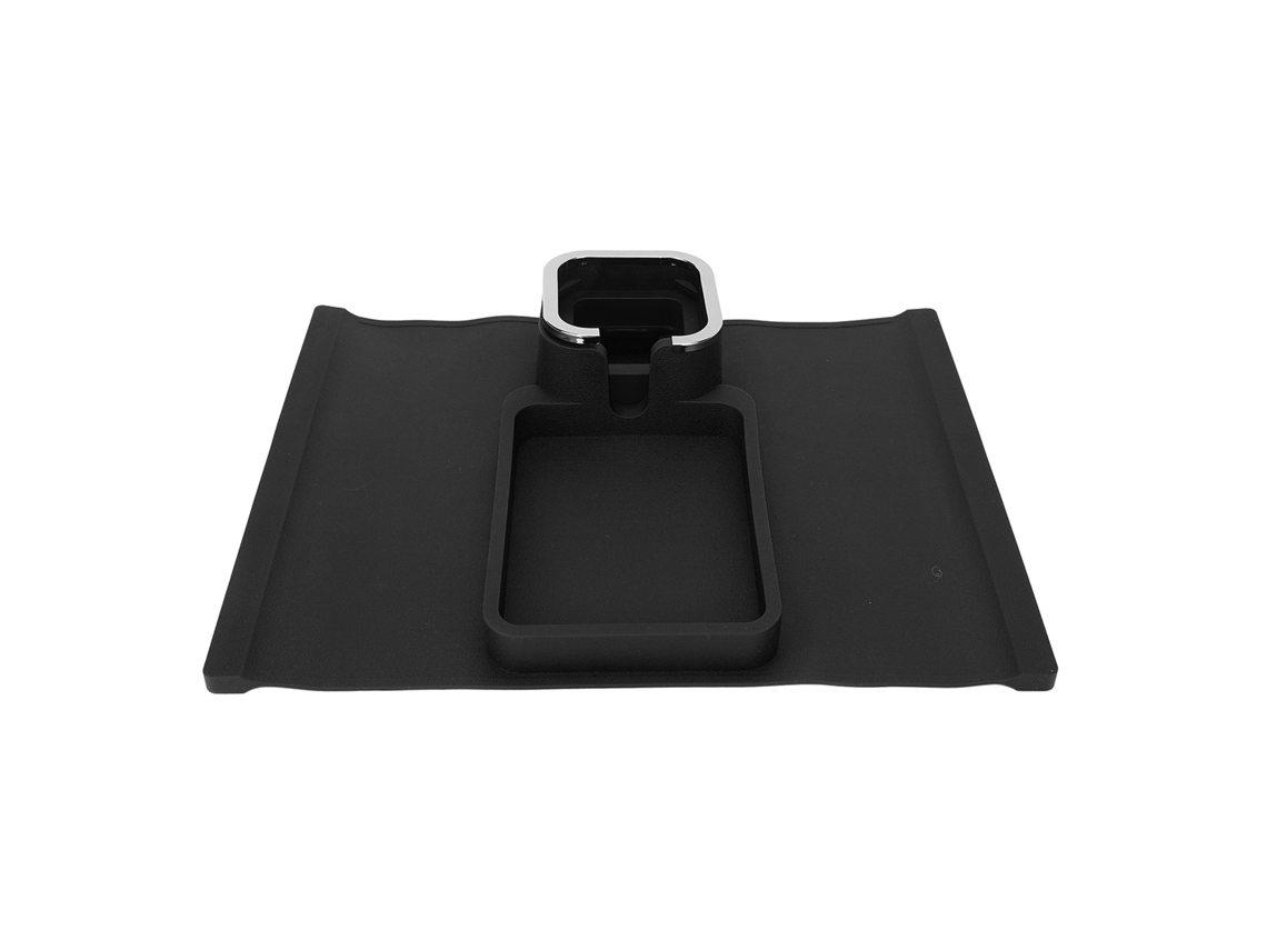 Bandeja Porta-copos Ergonômica E Multifuncional Em Silicone Para Apoio De Braço De Sofá Com Base Antiderrapante, Preta