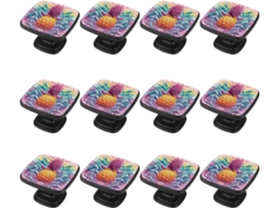 Puxadores Quadrados Para Armários De Cozinha, Puxadores Para Armários E Gavetas, 12 Peças, Estampa Geométrica Abstrata