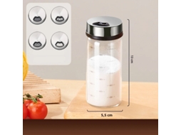 Frasco para Condimentos em Vidro Borossilicato de Alta Qualidade , Transparente, com Tampa de Rosca. MDUG (200 Ml)