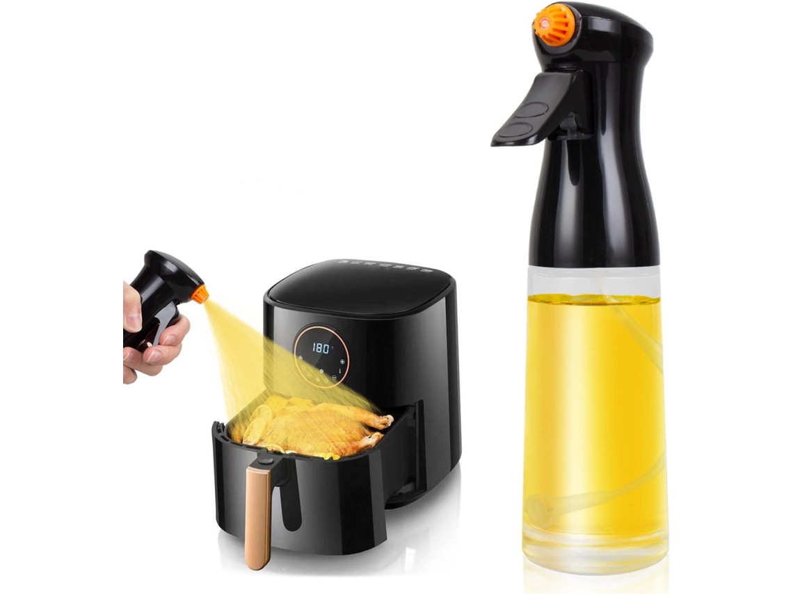 Frasco Spray Recarregável Para Óleo E Azeite, Para Fritadeira A Ar, Saladas, Para Aplicação Controlada De Temperos Na Cozinha, Em Vidro