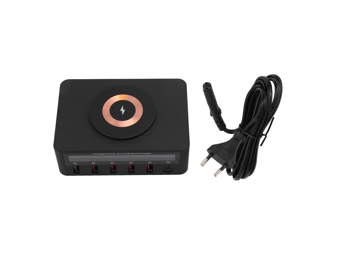 Carregador Sem Fio EOOCOO com 6 Portas e Display Digital