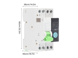 Laxiscreed Disjuntor Wifi 1p+n Inteligente Com Medição E Controlo Remoto
