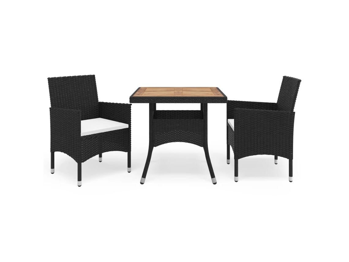 Dining Set, Dining Sets Vidaxl Preto Rattan / Vime (n/a)