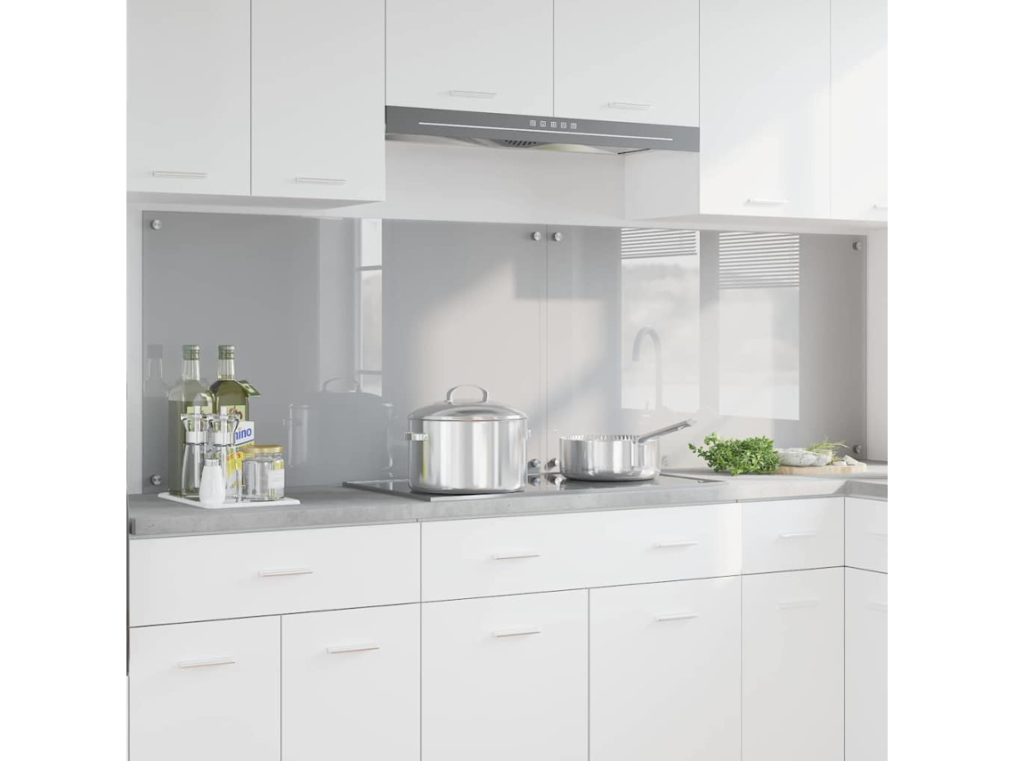 Vidaxl Painel De Cozinha 2 Unid. Cinzento-claro 100 X 60 Cm