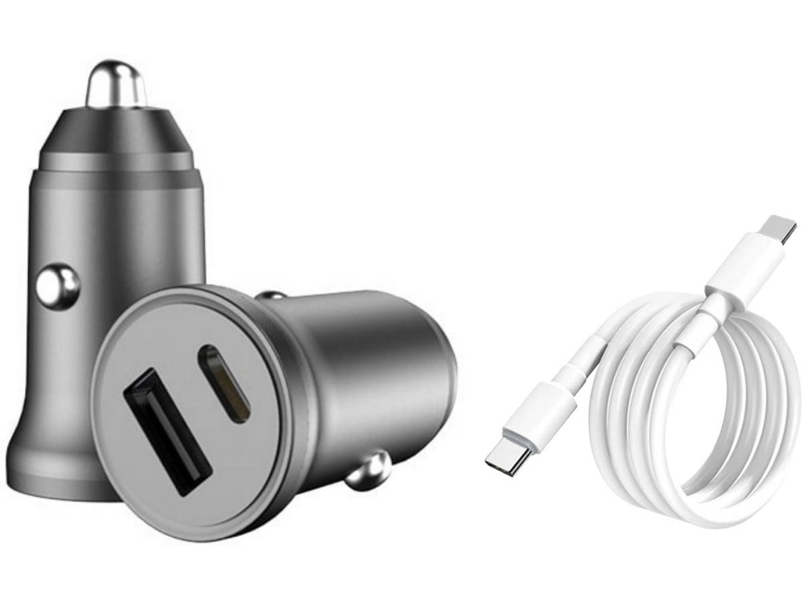 Carregador para Automóvel Fast Charge 20 W 8722 (3A - Tipo C, USB - Preto)