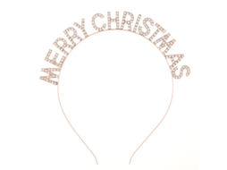 Faixa de Cabeça com Letras de Natal Ouro Rosa AURUM