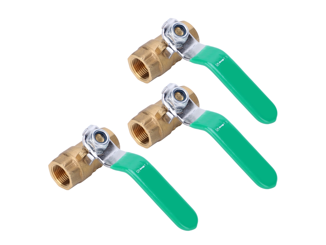 Válvula De Bola De Latão 3/8" Com Resistência À Corrosão E Rosca Interna Laxiscreed