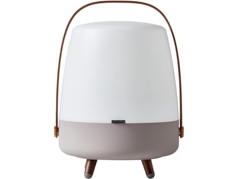 Coluna sem Fio Bluetooth KOODUU com Lâmpada Led Taupe Integrada Lpsea