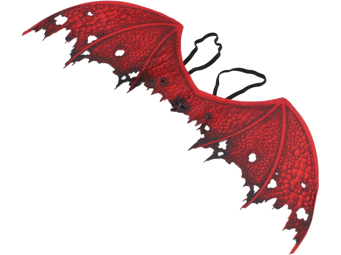 Asas De Diabo Vermelhas Em Tnt Para Adultos, Acessório Para Halloween Cosplay, Tamanho Único