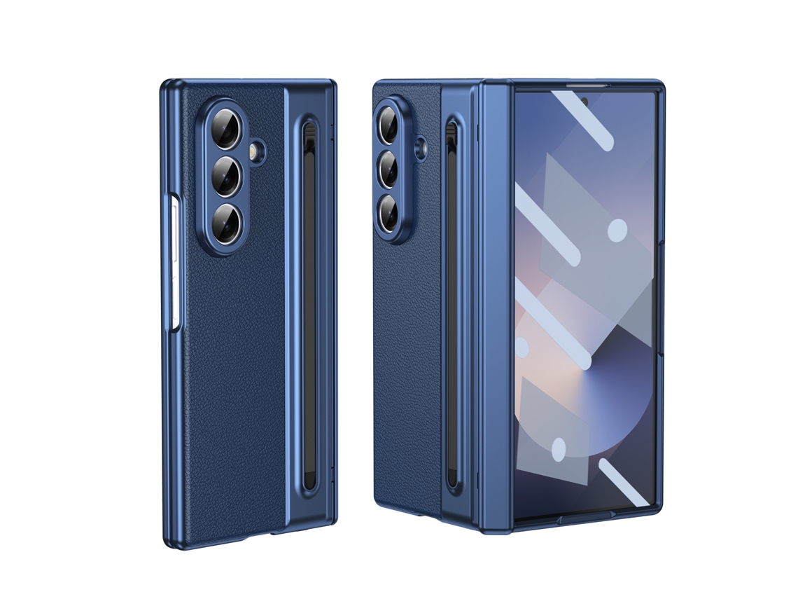 Capa Para Samsung Galaxy Z Fold8 Ultra, Capa Protetora De Película Temperada Tudo Em Um Gertiz (azul)