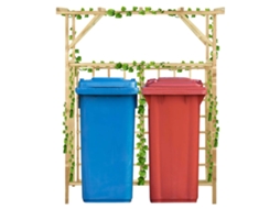 Vidaxl Pérgola Jardim P/ Caixotes Duplos Madeira De Pinho Impregnada