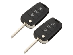 2x Capas de Chave Auto de Substituição com 3 Botões para Comando Keyless, Compatíveis com I20 e I30 (flip/dobrável)