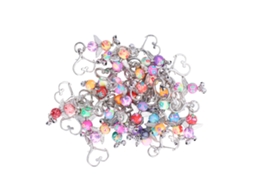 Pingente Chave Asa Anjo Metal 30pcs com Pérolas Decorativo