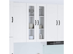 Vidaxl Armário De Vidro De Parede Lucca Branco 60 X 31 X 100 Cm