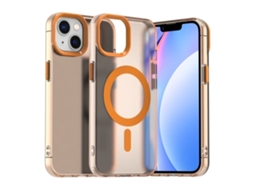 Capa Híbrida Para Iphone 15 Plus - Pc E Tpu Com Magsafe | Candy Design - Laranja