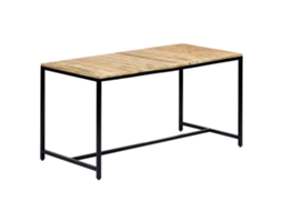 Vidaxl Mesa De Jantar 140x70x75 Cm Madeira De Mangueira Maciça Áspera