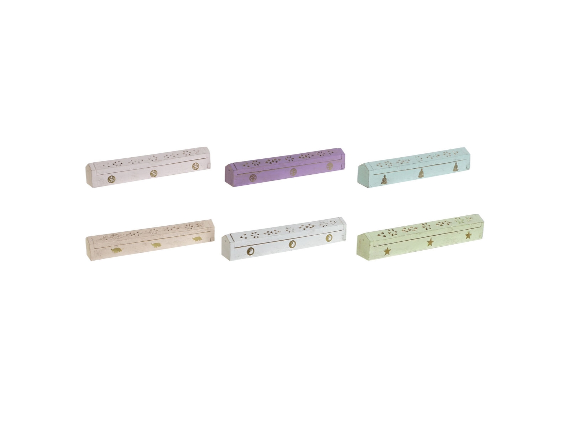 Suporte DKD HOME DECOR Incenso Madeira de Mangueira Índio 29 X 4 X 5 Cm 6 Unidades