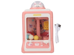 Ats máquina de Peluches Con Luz Y Música Conejo Patsrón Espacial Mini para Niños Color Rosa