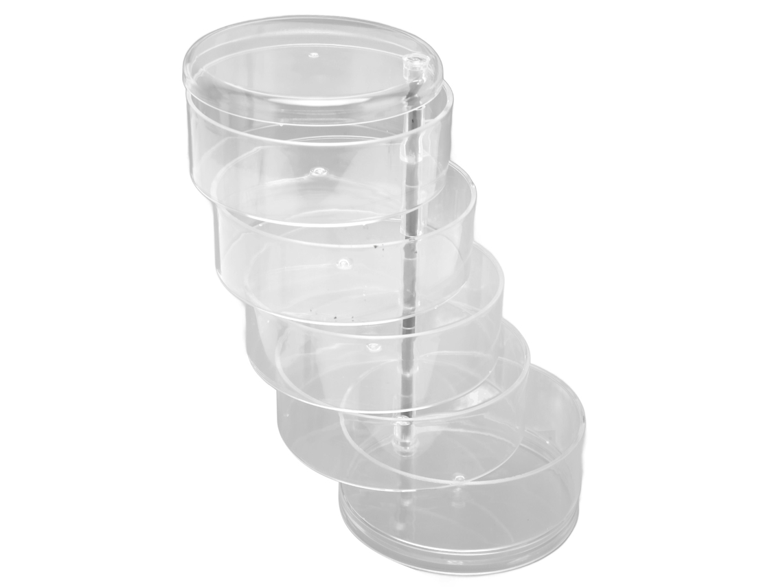 Caixa De Jóias Rotativa 360° Camadas Transparentes