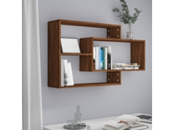 Vidaxl Prateleira De Parede 104x20x58,5 Cm Derivados Madeira Castanho