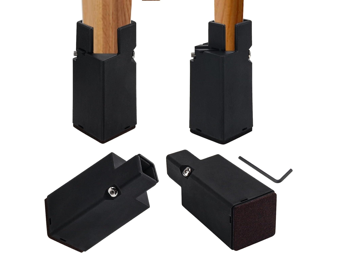 Pacote Com 4 Elevadores De Cama Ajustáveis ​​de 4 Polegadas, Elevadores De Móveis Com Braçadeira De Parafuso Ajustável, Elevadores De Sofá, Aquaforge
