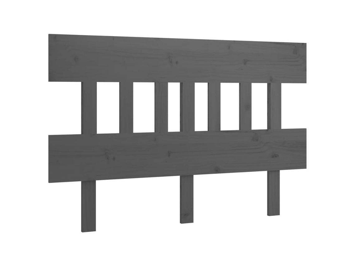 Cabeceira de Cama 143,5x3x81 Cm Pinho Maciço Cinzento MAISON EXCLUSIVE
