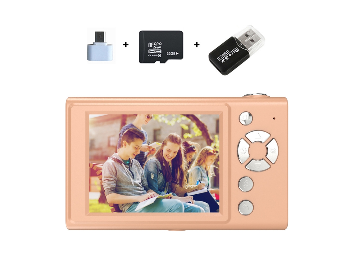 Câmara Digital Tela Hd De 2,8 Polegadas, Zoom De 16x (cartão Laranja De 32 Gb) Cuich